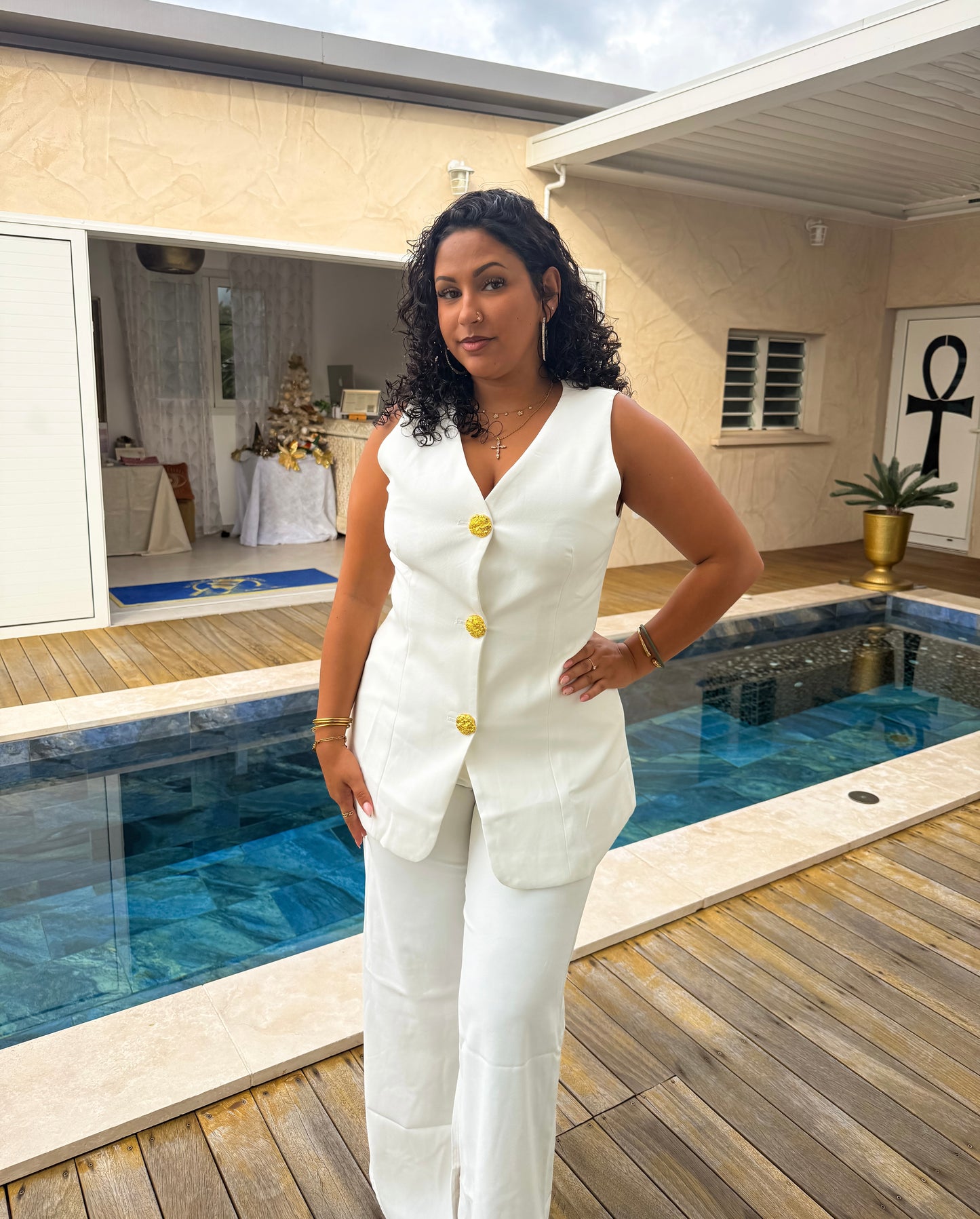 Ensemble Tailleur Blanc - Maryam