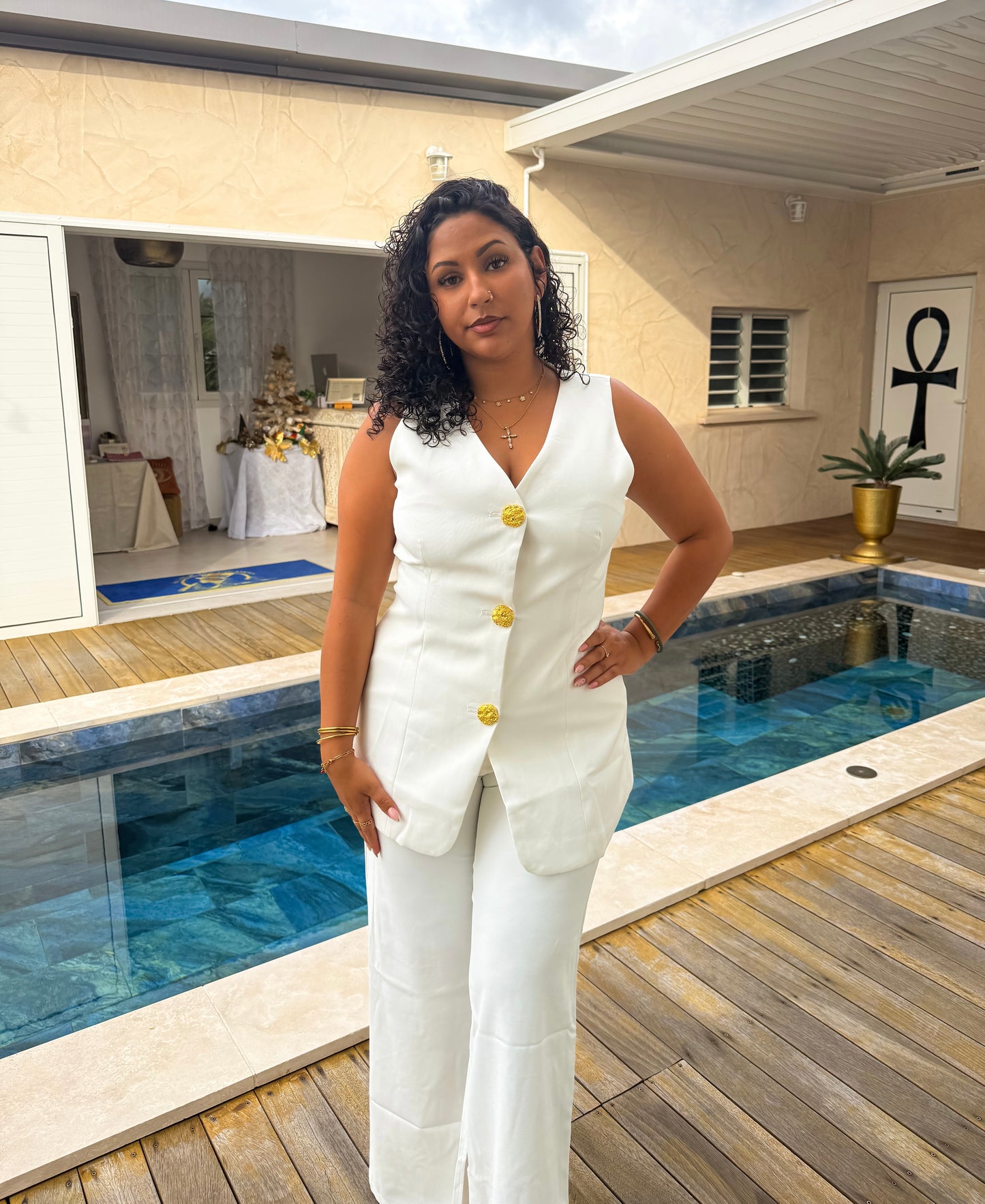 Ensemble Tailleur Blanc - Maryam