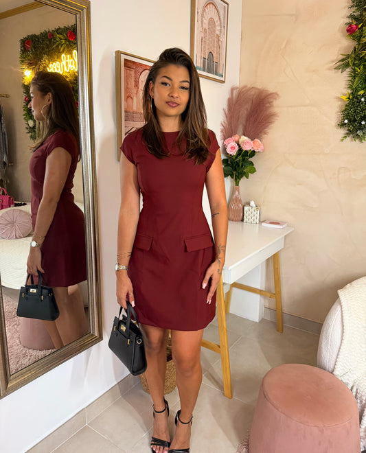 Robe Courte Bordeaux - Lyah
