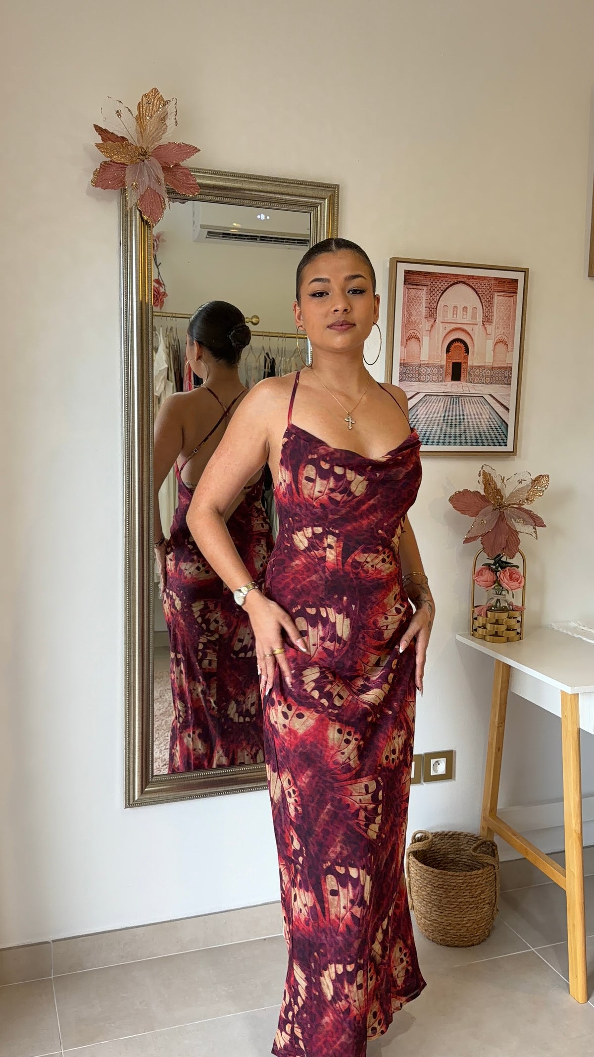 Robe Longue Bordeaux - INES