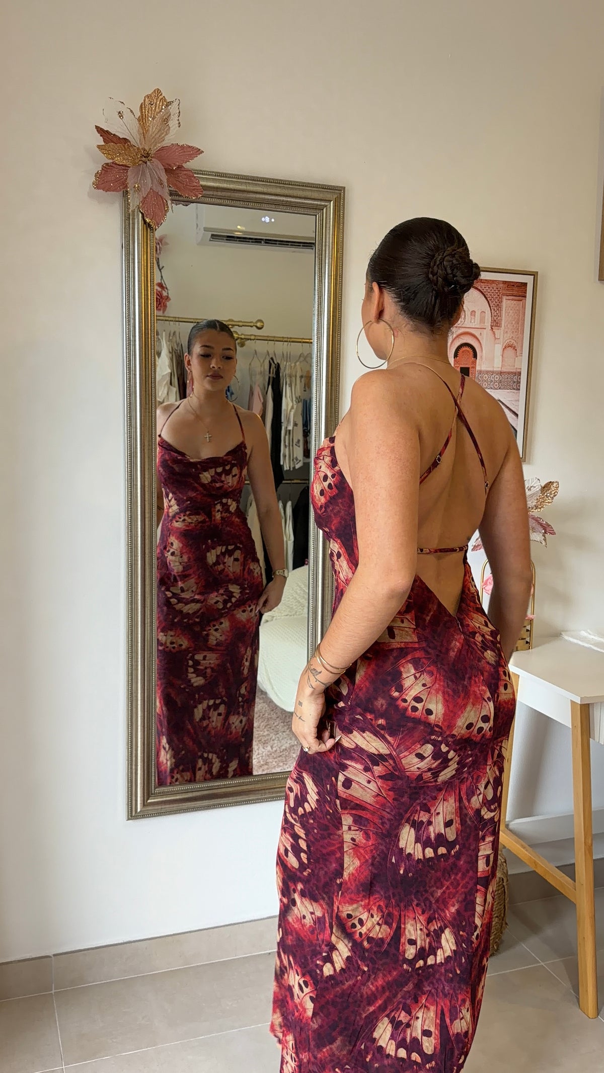 Robe Longue Bordeaux - INES