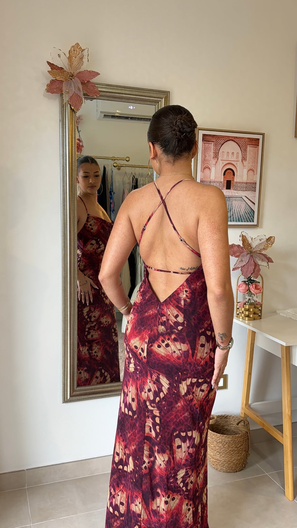 Robe Longue Bordeaux - INES