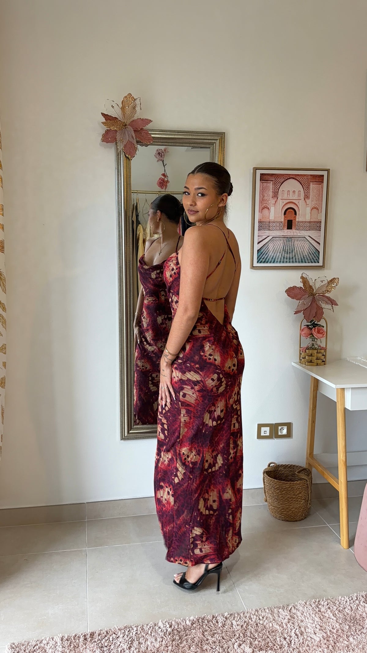 Robe Longue Bordeaux - INES